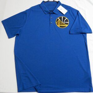 NEW 2XL Blue WARRIORS Nike Dri-Fit Men’s db #91U Polo Shirt